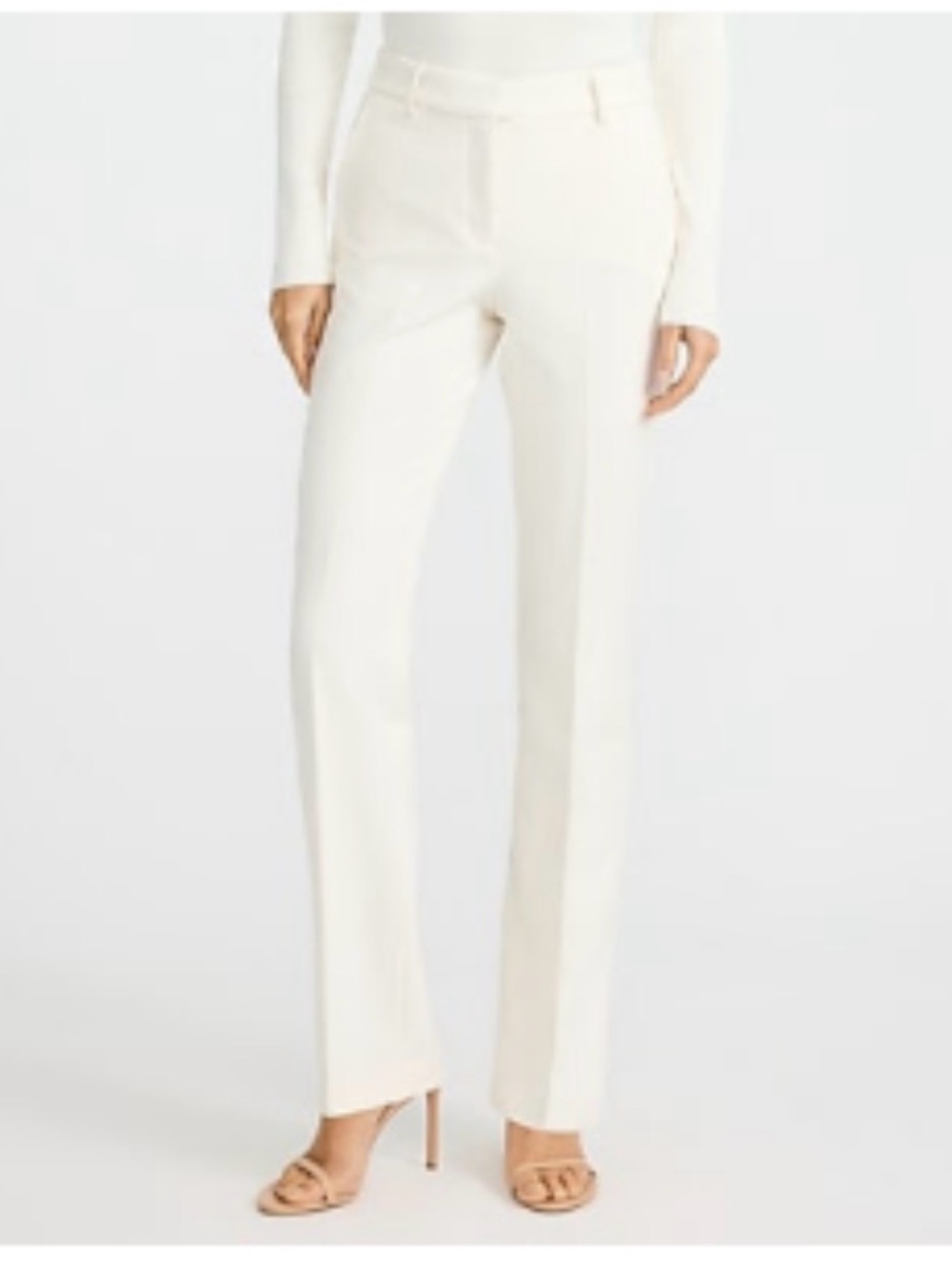Express Women's Cream Straight-Leg Dress Trousers